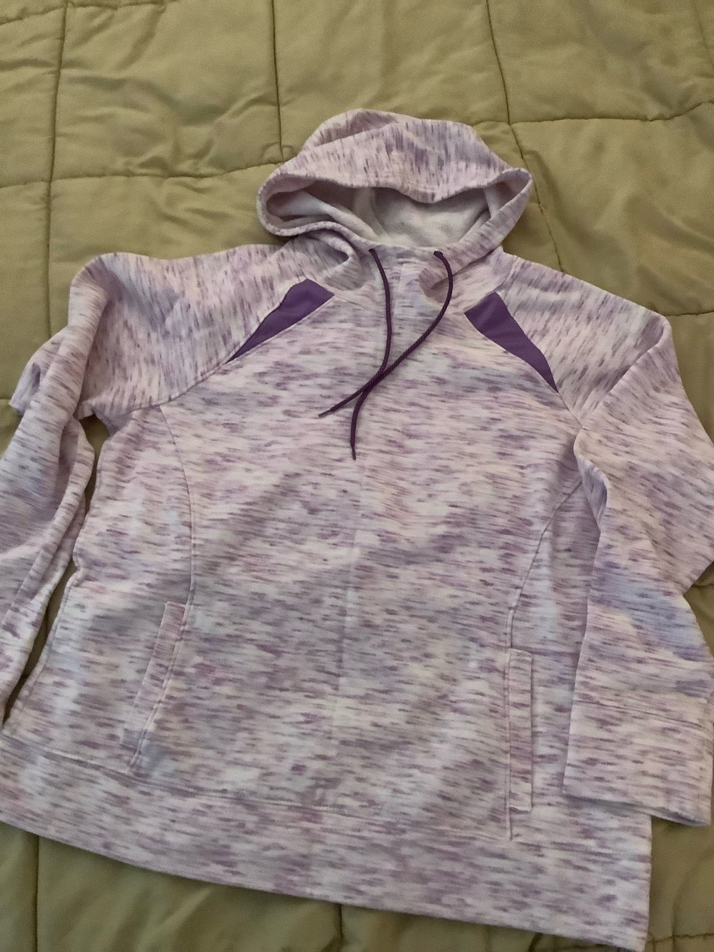 Tek Gear Purple and Cream Pullover Hoodie